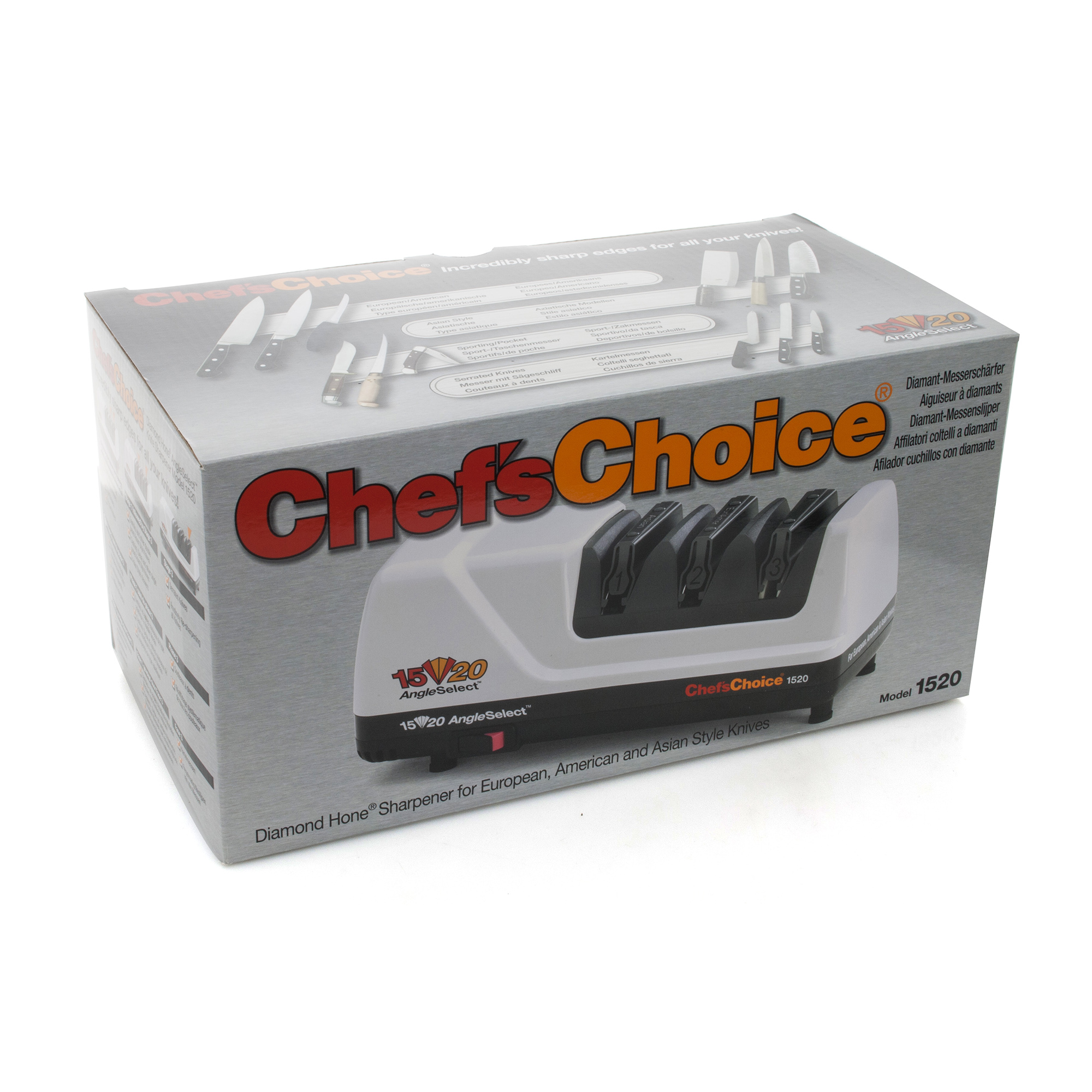 Точилка электрическая для заточки ножей, белая, серия Knife sharpeners,Chef'sChoice, США
