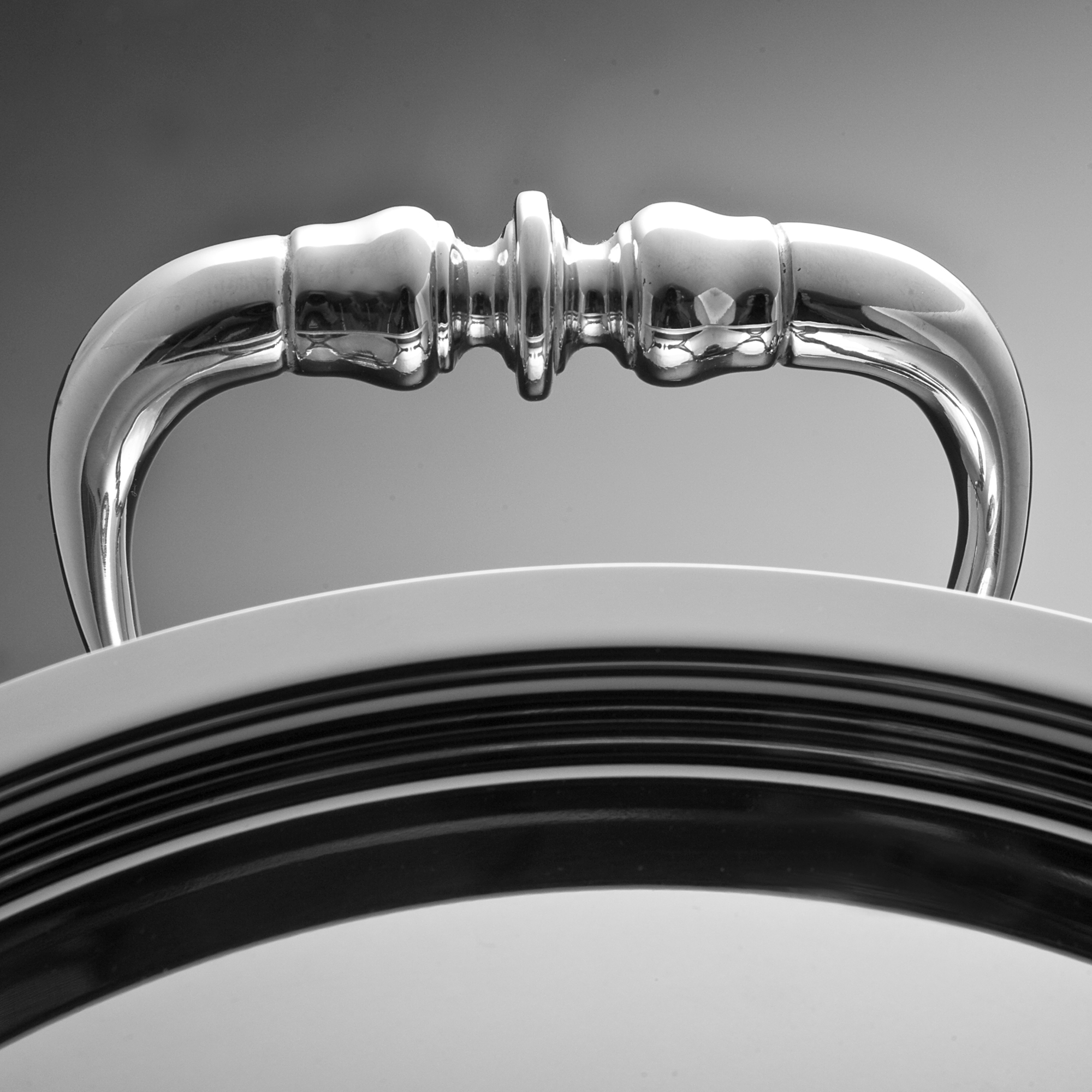 Вок Opus Prima, диаметр 24 см, высота 9,5 см, объем 4 л, нержавеющая сталь, крышка с посеребренной декорированной ручкой