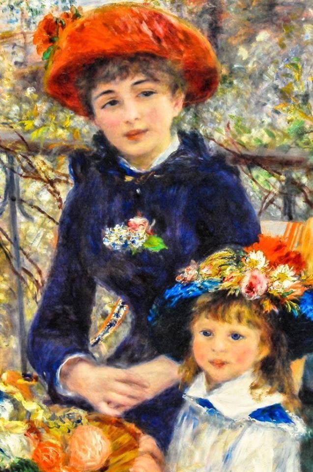 Пласт "Две сестры" Renoir 30х40 см. Германия Weimar фарфор