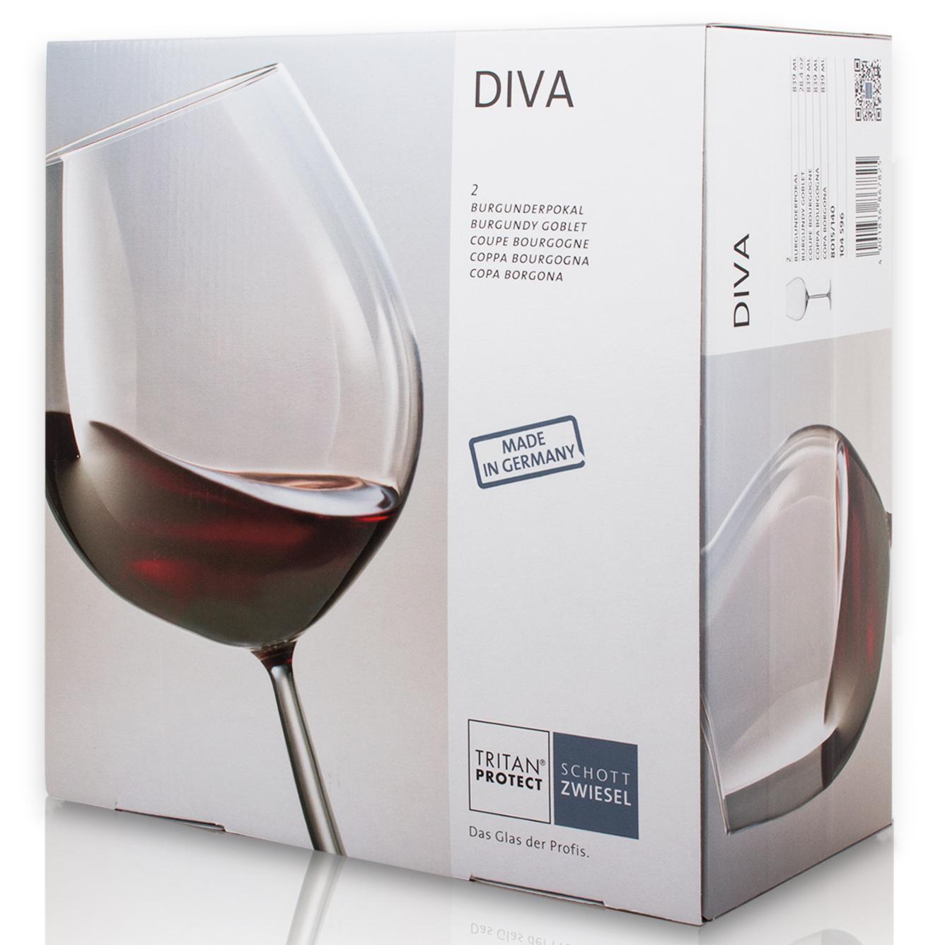 Набор бокалов для красного вина 460 мл, 2 шт. Diva, SCHOTT ZWIESEL, Германия