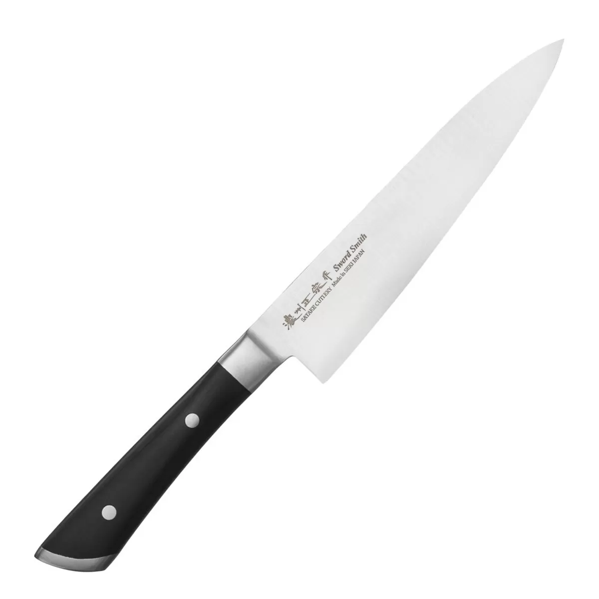 Нож кухонный Шеф Satake "Hiroki" 180мм, сталь AUS-8 57-58HRC ручка ABS пластик Япония