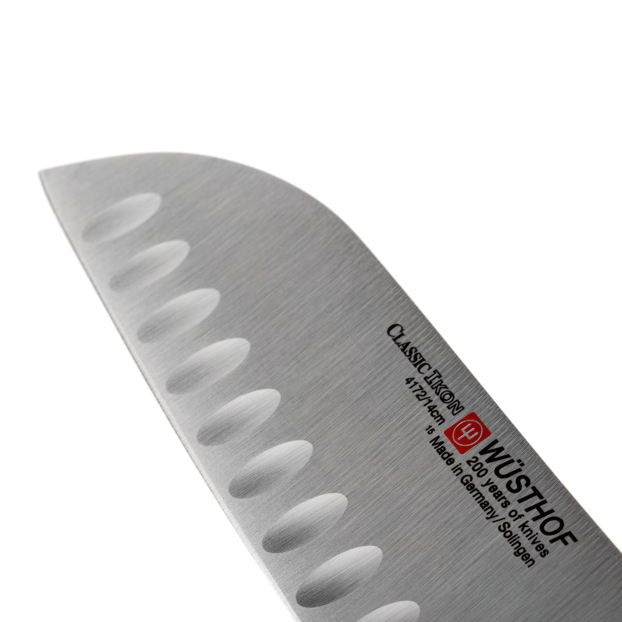 Нож кухонный Сантоку с углублениями на кромке 14 см, Classic Ikon, WUESTHOF, Золинген, Германия