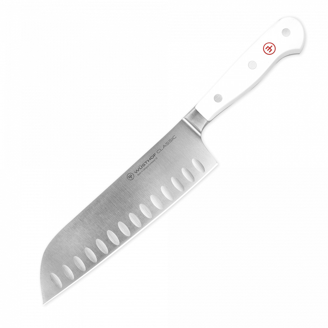 Нож кухонный японский «шеф» с угл.на кромке 17 см., серия White Classic, WUESTHOF, Золинген, Германия