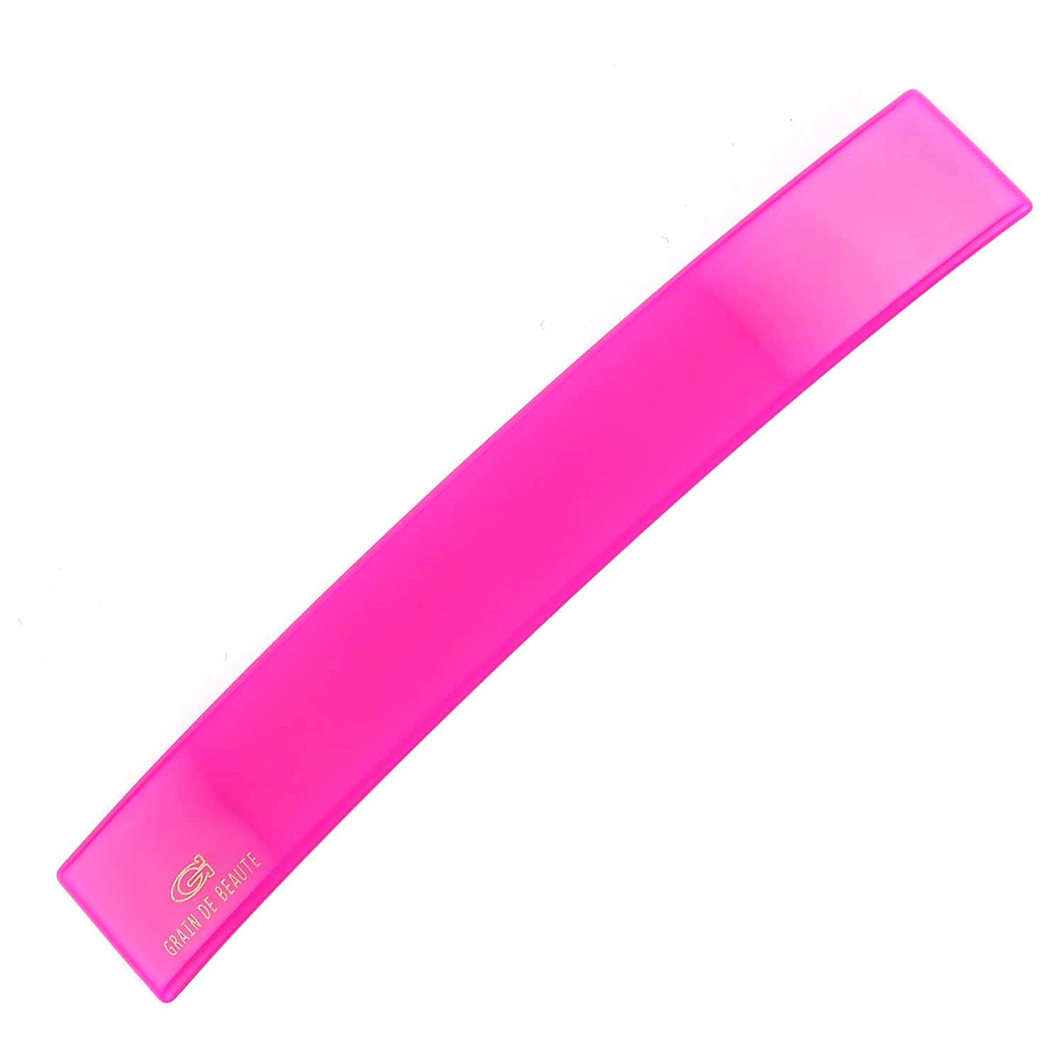  Заколка-автомат - Aznavour - прямоугольник розовый 10.5 см.