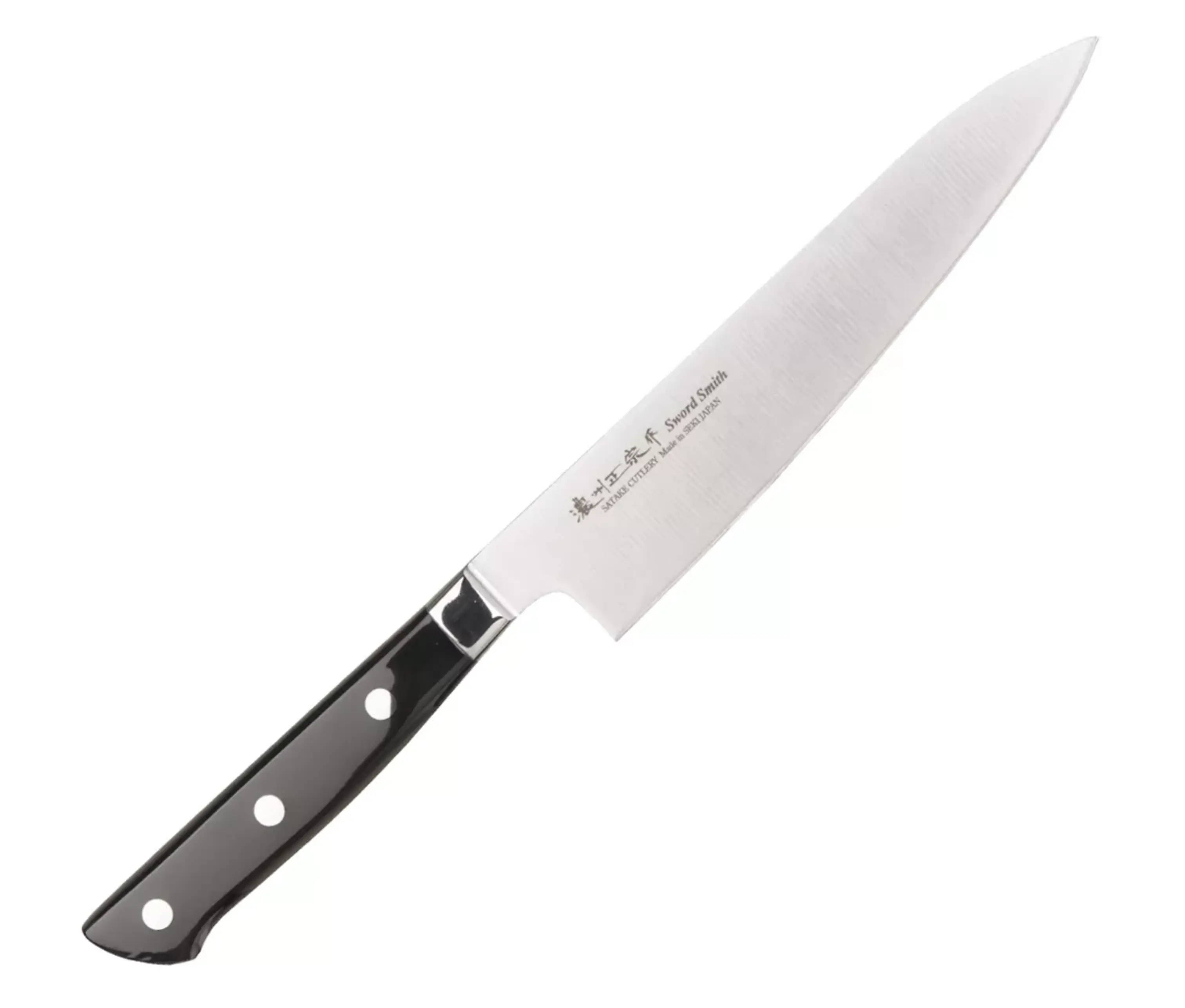 Нож кухонный Универсальный Satake "StainlessBolster" 150мм, сталь DSR1K6 58HRC ручка ABS пластик Япония