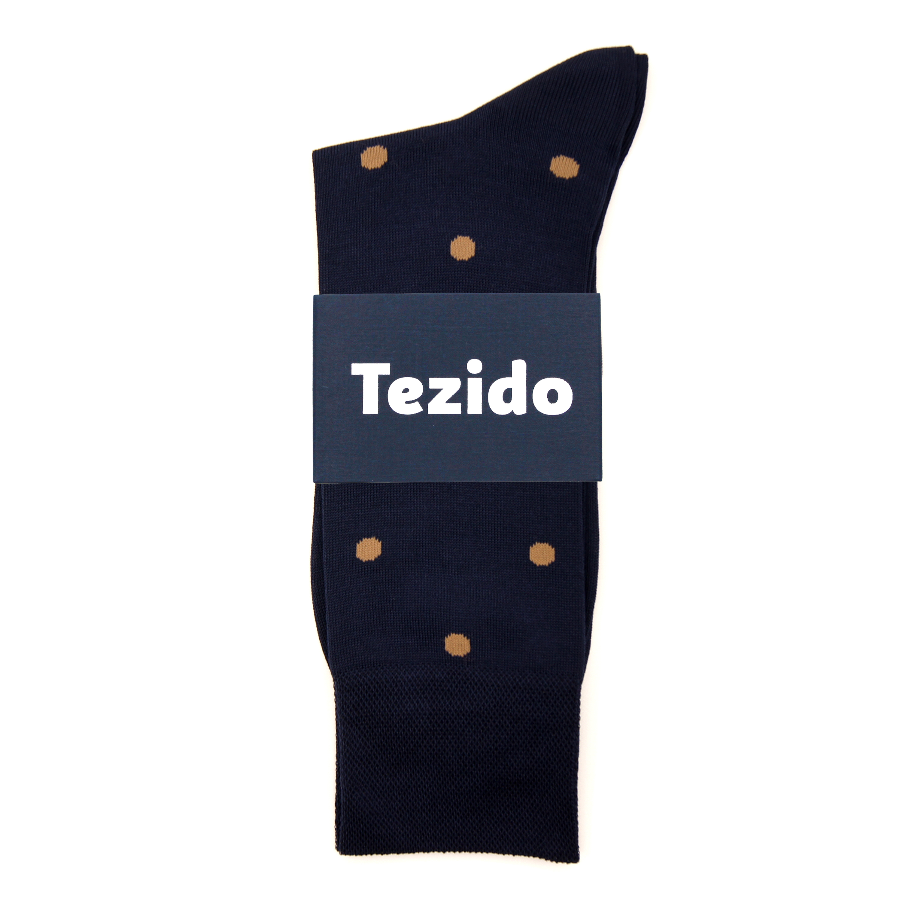 Носки Tezido Luxury Mercerized Cotton Dots Т1003 (Т.синий/песочный)