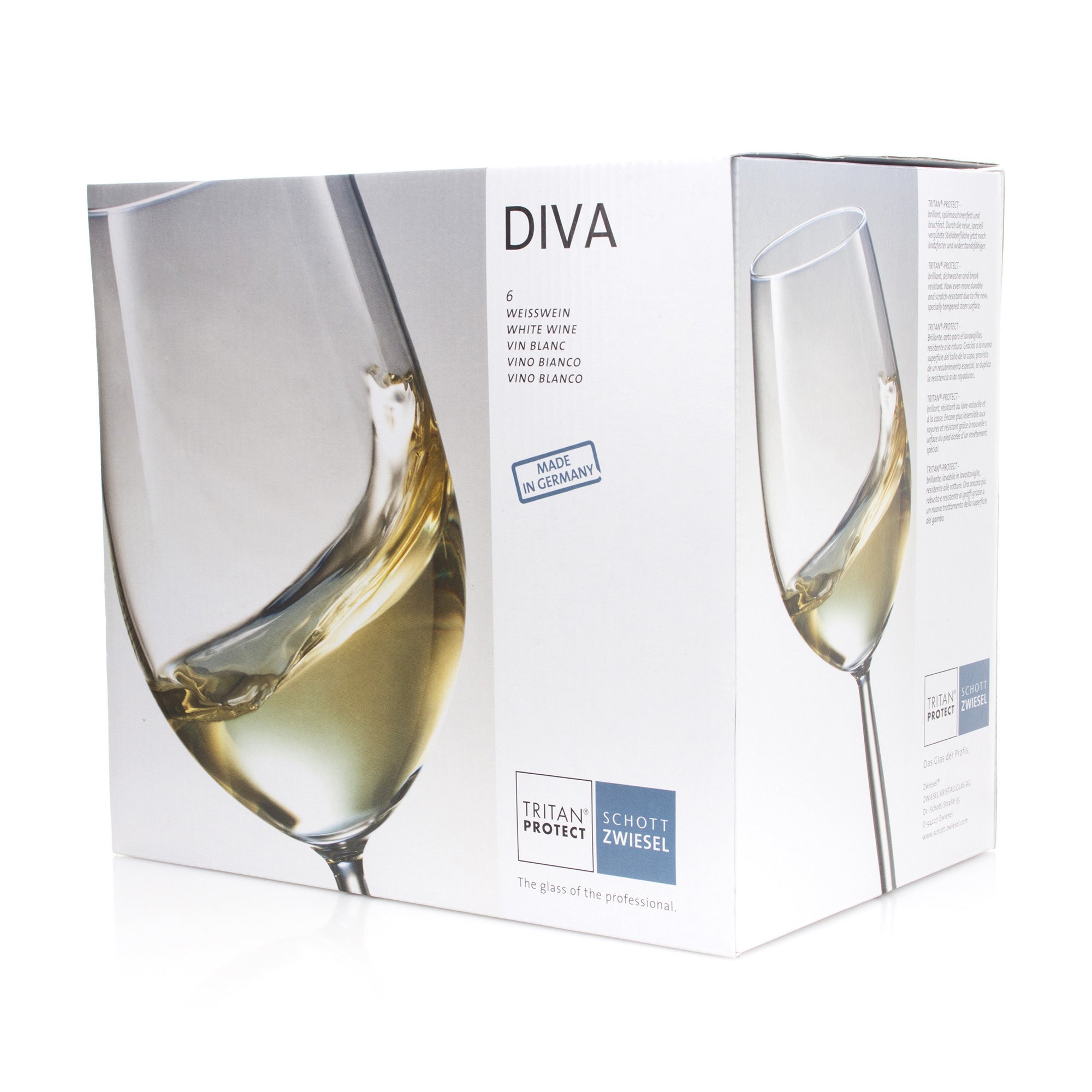 Набор бокалов (фужеров) для белого вина 302 мл, 6 штук, Diva, SCHOTT ZWIESEL, Германия