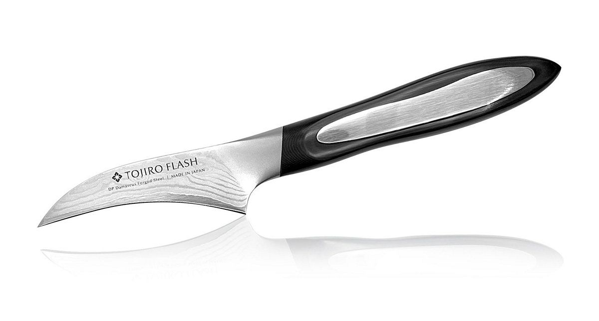 Овощной Кухонный Нож TOJIRO Flash 70 мм, сталь VG10, 37 слоев, рукоять микарта, заточка #10000