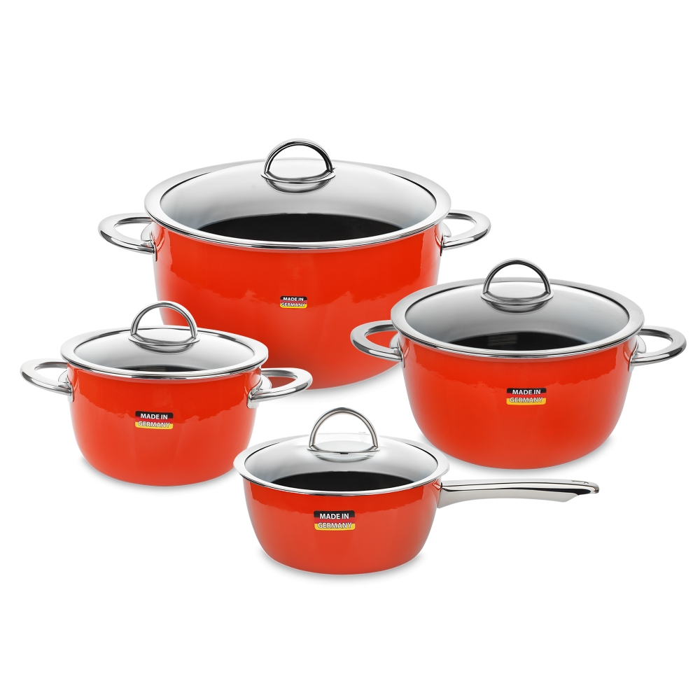 Набор посуды из 4-х предметов, цвет оранжевый, серия NEO Orange, KOCHSTAR, Германия