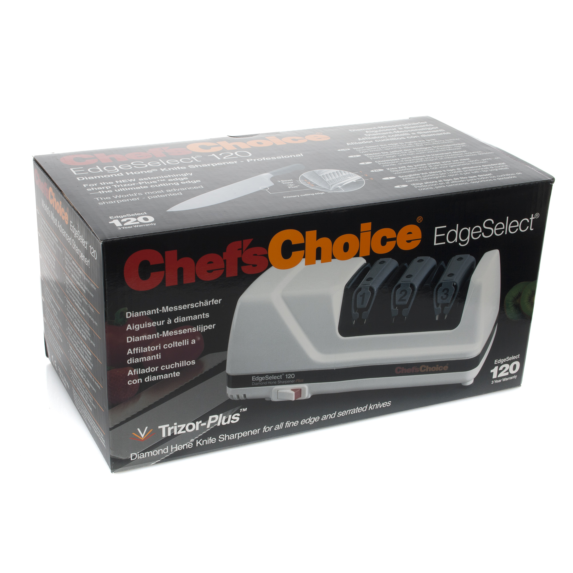 Точилка электрическая для заточки ножей, белая, серия Knife sharpeners, Chef'sChoice, США