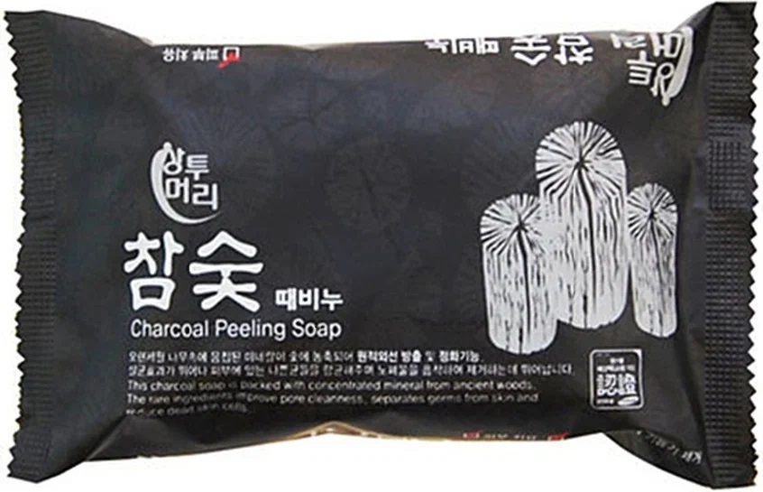 Juno Мыло отшелушивающие с углем - Peeling soap charcoal, 150г