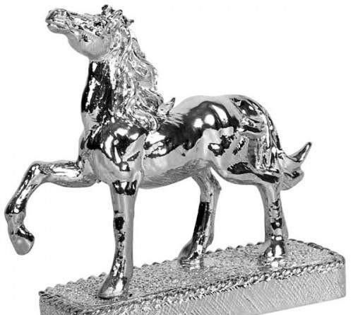 Статуэтка "Лошадь" 12 см.Chinelli  Италия(полистоун+ посеребрение).