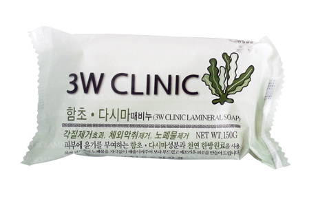 3W Clinic Мыло кусковое «водоросли» - Lamineral soap, 150г