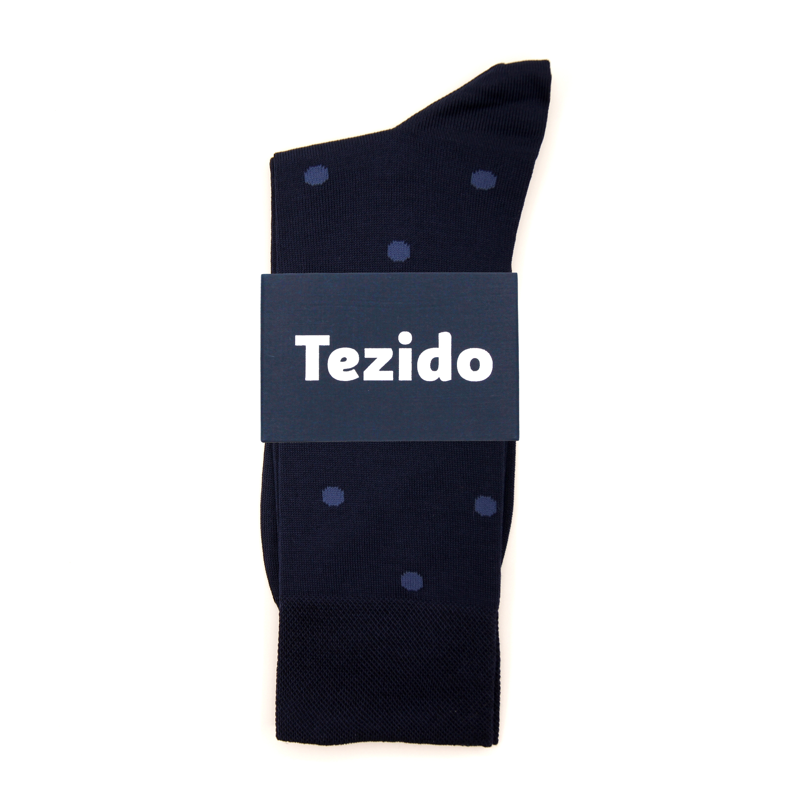 Носки Tezido Luxury Mercerized Cotton Dots Т1002 (Т.синий/джинс)