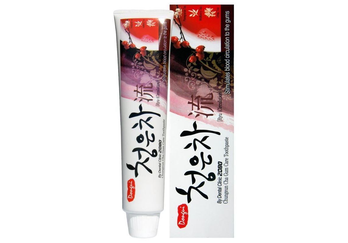 KeraSys Паста зубная со вкусом восточного красного чая - Dental clinic chungeun cha ryu gum, 125г