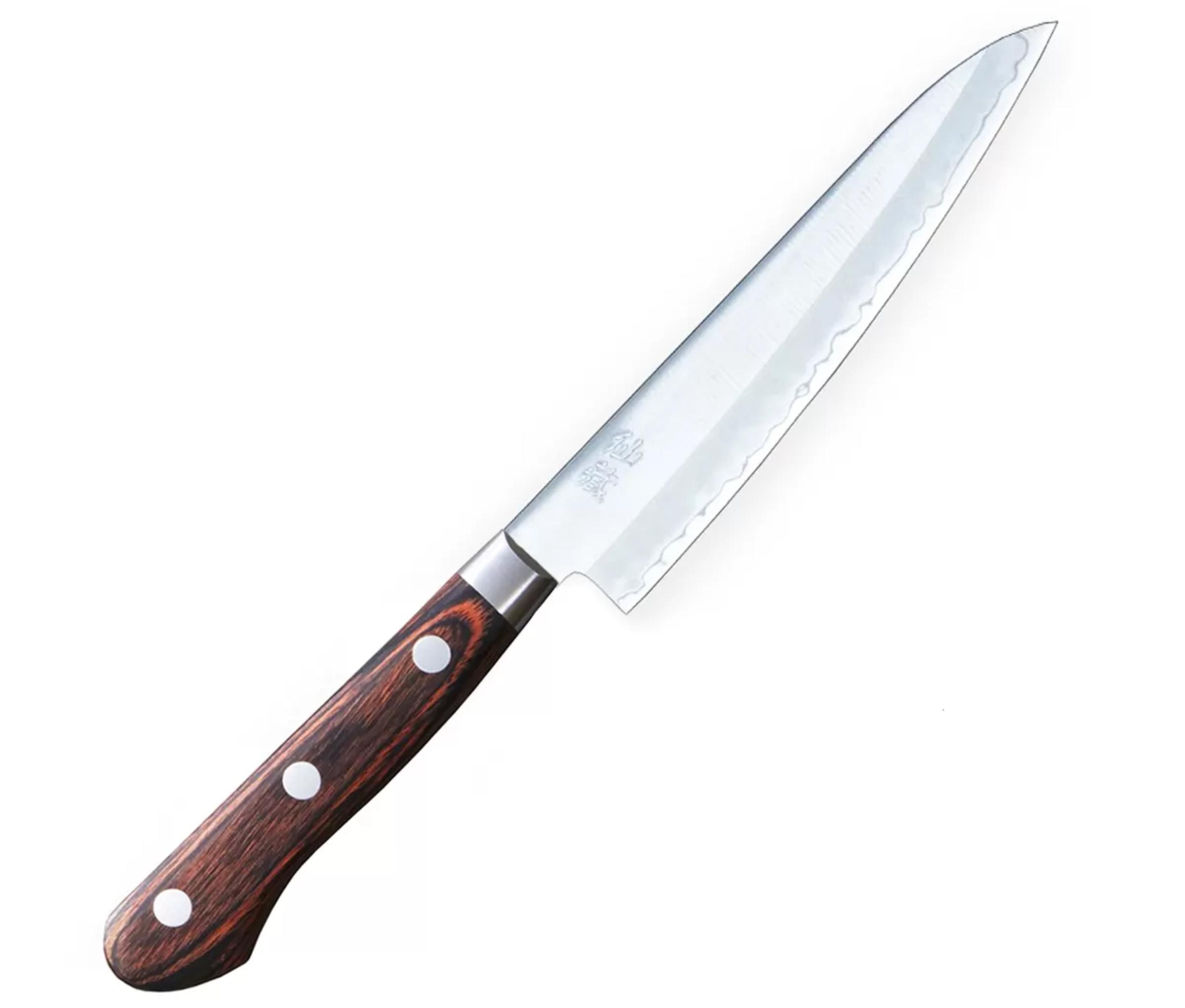 Нож кухонный Универсал 135мм, SUNСRAFT (SenzoClad) сталь AUS-10 60 HRC Япония